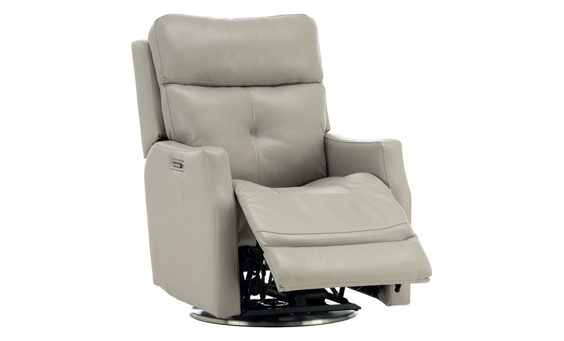 North Leather Power Swivel Recliner
